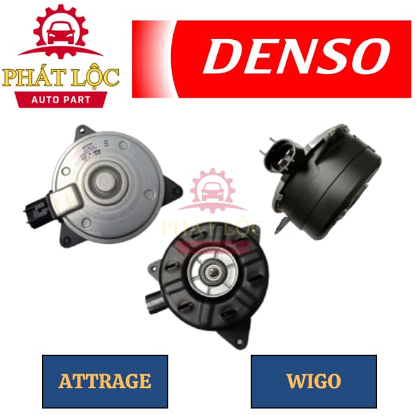 Mô tơ quạt két nước, giàn nóng Denso phù hợp Attrage, Wigo, Mazda 2 ( Denso chính hãng) - ảnh 3