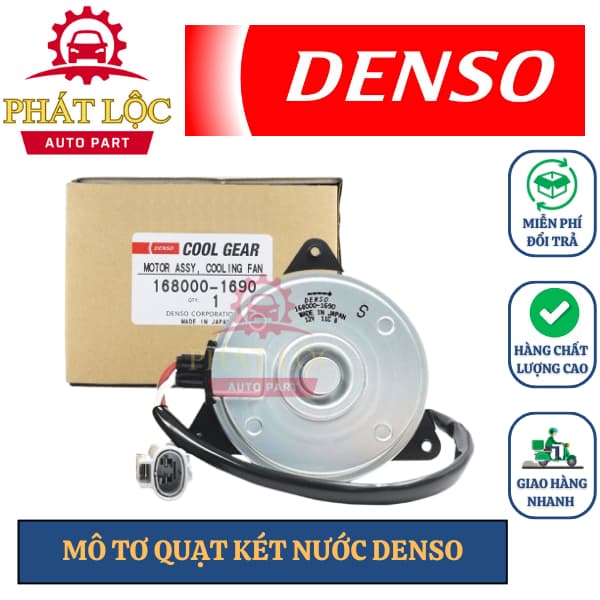 Mô tơ quạt két nước, giàn nóng Denso phù hợp Camry 2003-2016 ( Denso chính hãng)