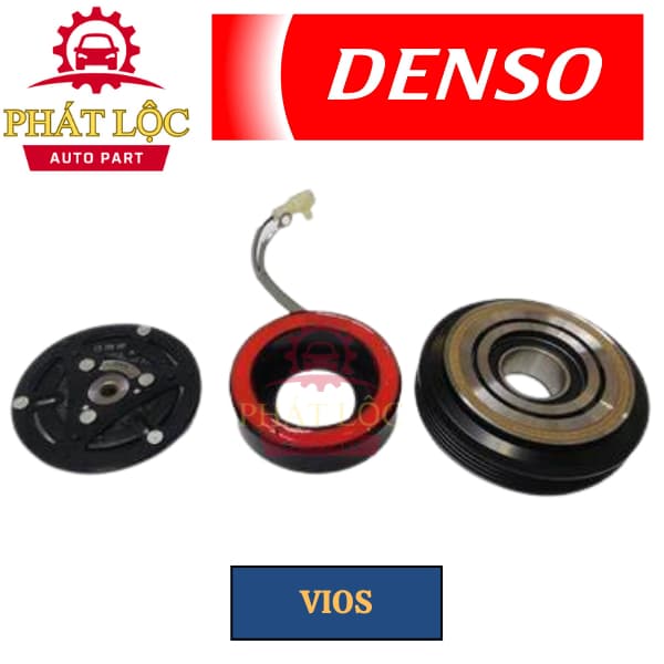Puly lốc lạnh, côn từ Denso phù hợp xe Vios ( Denso chính hãng) - ảnh 3