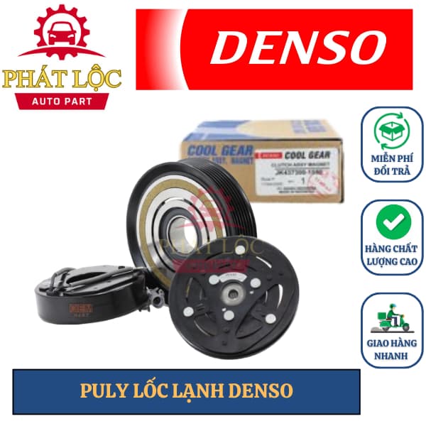 Puly lốc lạnh, côn từ Denso phù hợp Innova, Fortuner, Altis, Hilux ( Denso chính hãng)