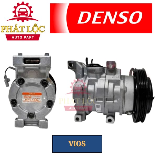 Lốc lạnh, máy nén Denso phù hợp Vios ( Denso chính hãng) - ảnh 3