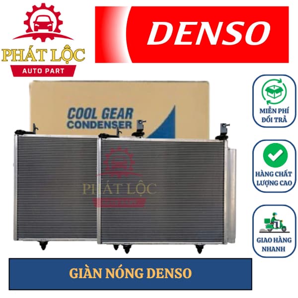 Giàn nóng, dàn nóng Denso phù hợp Innova, Fortuner, Hilux, Avanza, Rush ( Denso chính hãng)