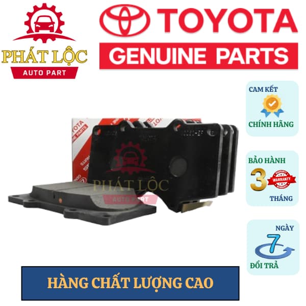 Má phanh trước Fortuner 2009-2023, Hilux 2015-2022 ( Toyota chính hãng) - ảnh 2