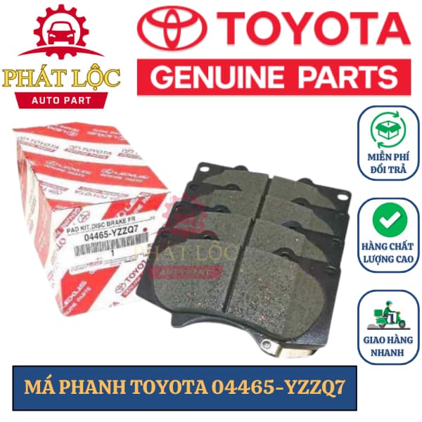 Má phanh trước Fortuner 2009-2023, Hilux 2015-2022 ( Toyota chính hãng)