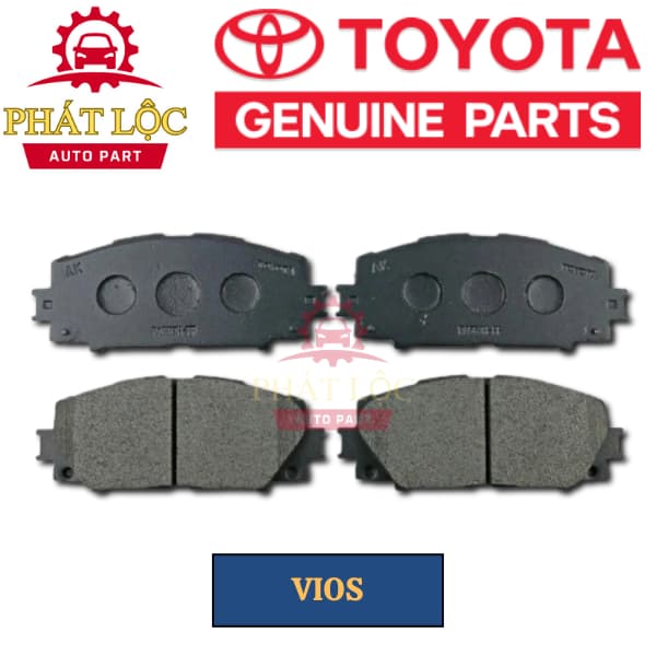 Má phanh trước Vios 2007-2022, Yaris 2014-2022 ( Toyota chính hãng) - ảnh 3