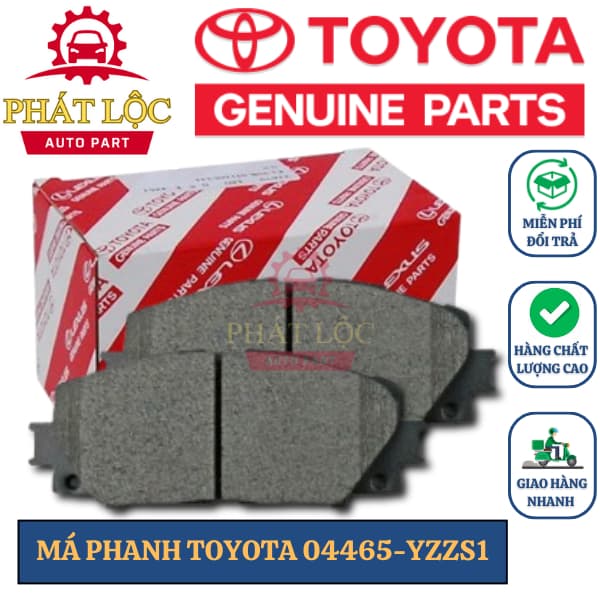 Má phanh trước Vios 2007-2022, Yaris 2014-2022 ( Toyota chính hãng)