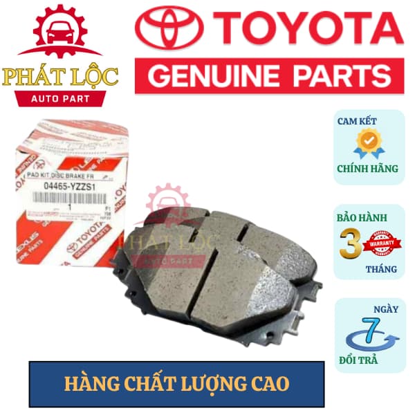 Má phanh trước Vios 2007-2022, Yaris 2014-2022 ( Toyota chính hãng) - ảnh 2