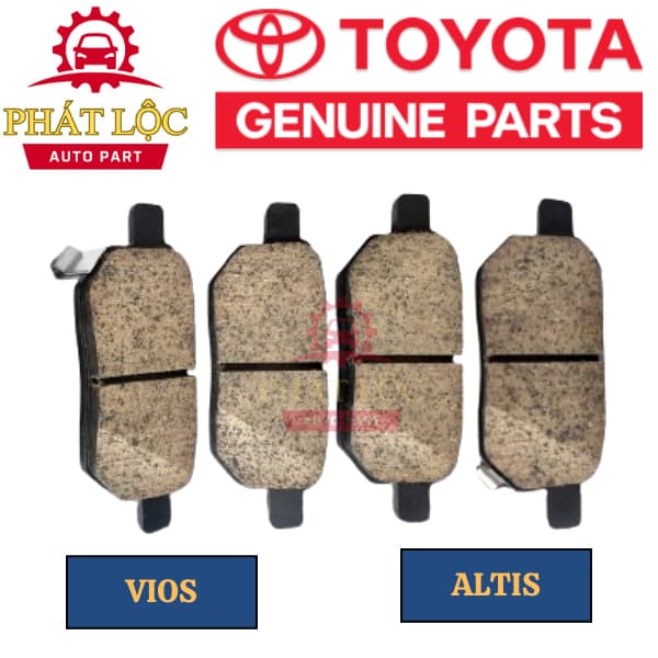 Má phanh sau Vios 2007-2023, Altis 2009-2020 ( Toyota chính hãng) - ảnh 3