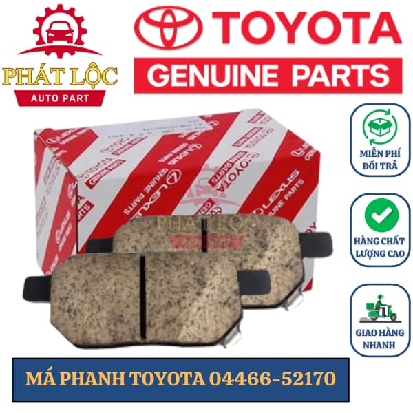 Má phanh sau Vios 2007-2023, Altis 2009-2020 ( Toyota chính hãng)