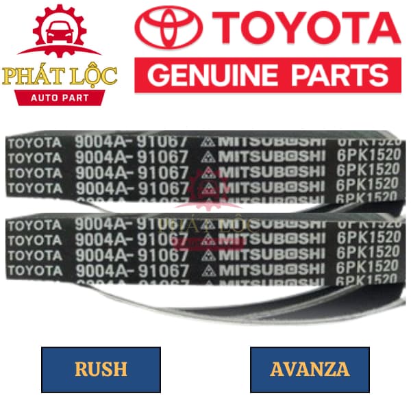 Dây curoa  tổng Rush, Avanza 2015-2020 ( Toyota chính hãng) - ảnh 3