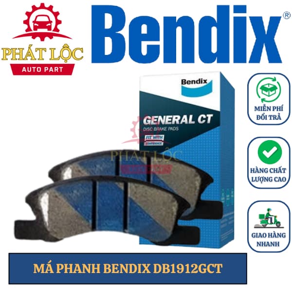 Má phanh trước Bendix phù hợp Attrage 2013-2021, Mirage ( Bendix chính hãng)