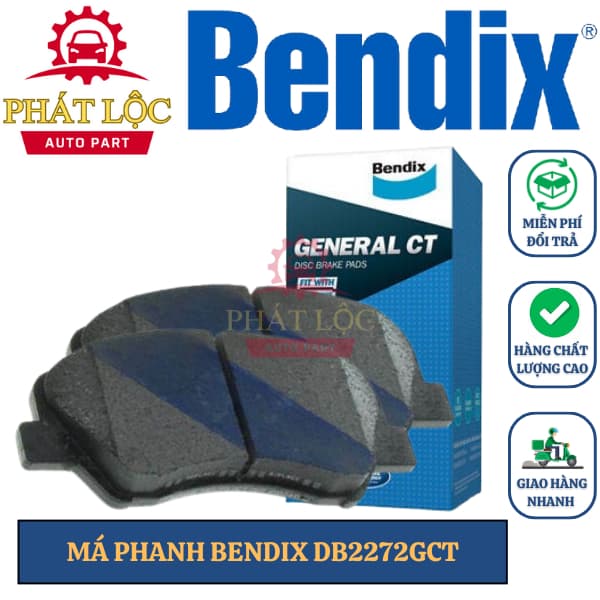 Má phanh trước Bendix phù hợp Accent 2011-2020, Cerato 2016-2018, Creta 2015-2020 ( Bendix chính hãng)