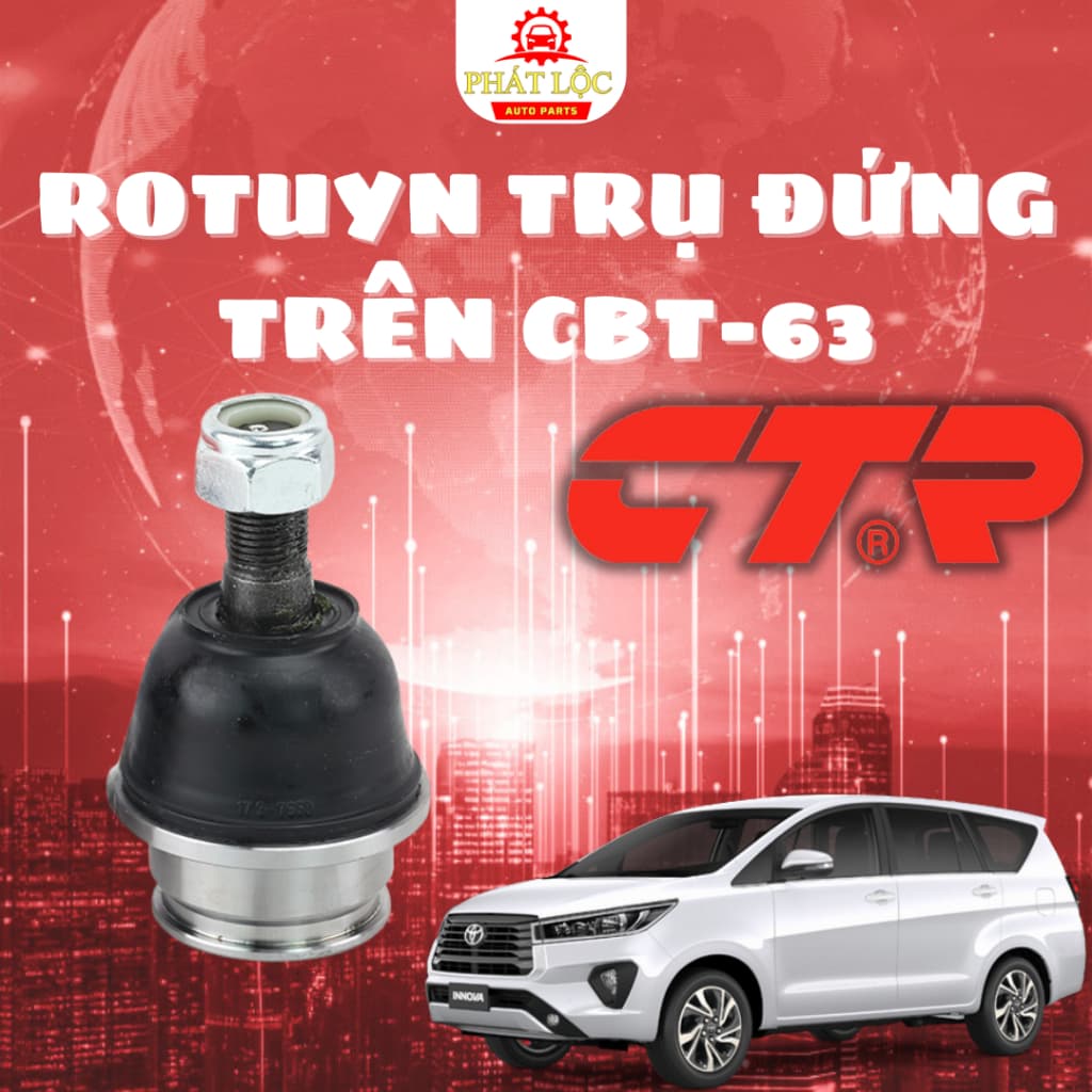 Rotuyn trụ đứng dưới CTR phù hợp với Innova 2004-2020, Fortuner 2005-2021, Hilux 2004-2015 (CTR chính hãng)
