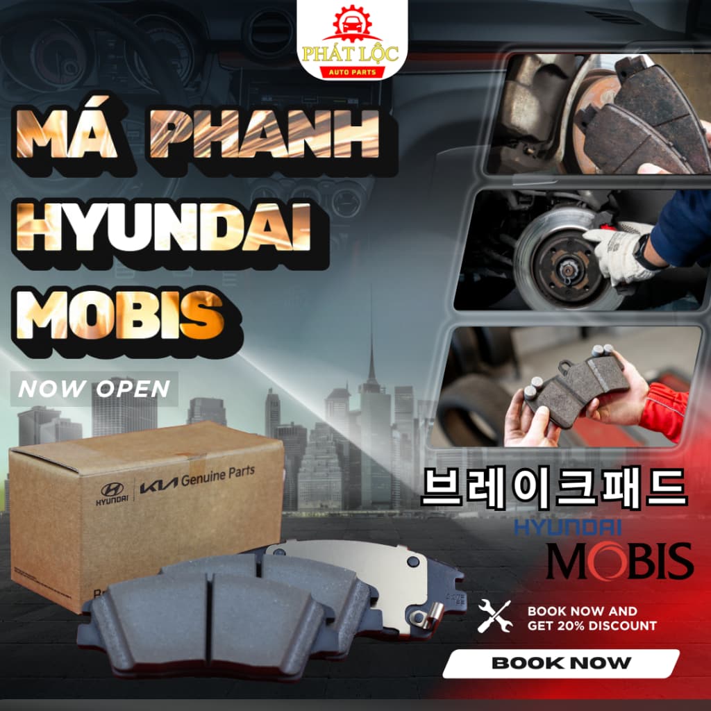 Má phanh trước Tucson 2015-2018 ( Mobis chính hãng )