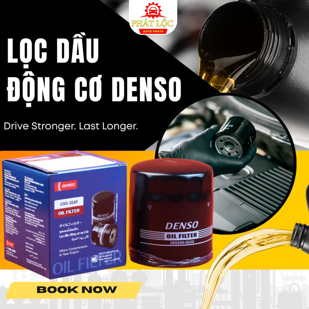 Lọc nhớt động cơ Denso phù hợp Innova, Fortuner, Hilux ( Denso chính hãng)
