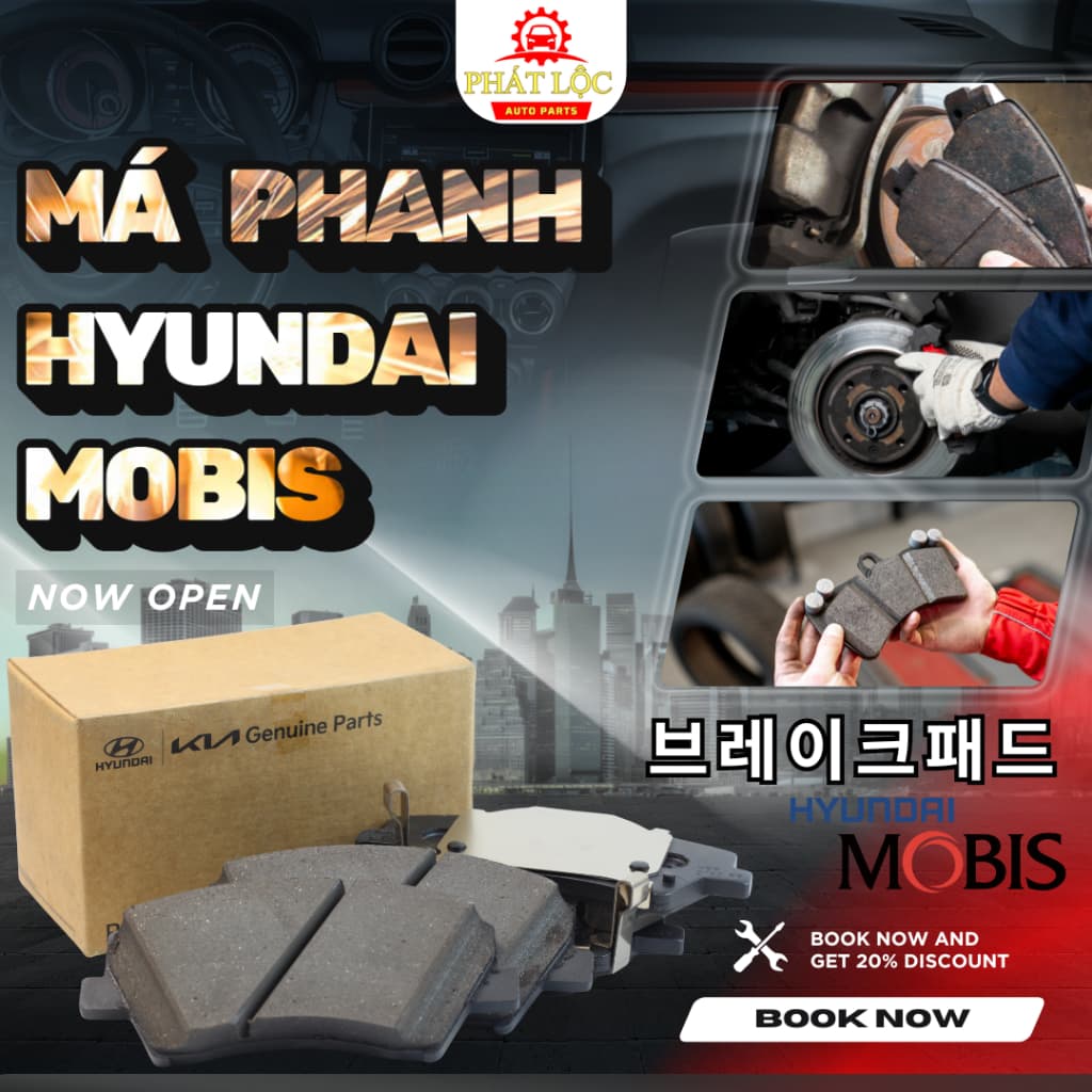 Má phanh trước Elantra 2016-2022 ( Mobis chính hãng)