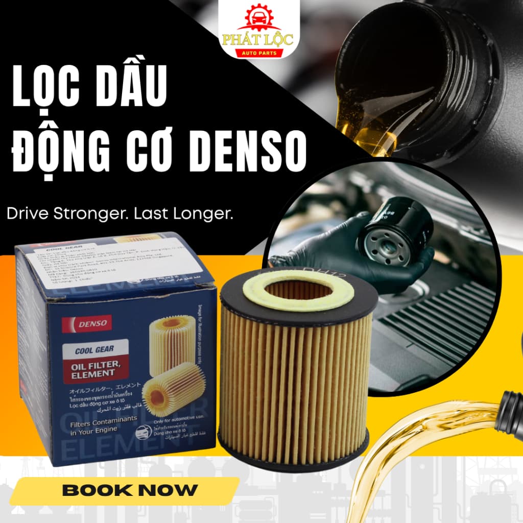 Lọc nhớt động cơ  Denso phù hợp Ford Ranger, BT50 ( Denso chính hãng)