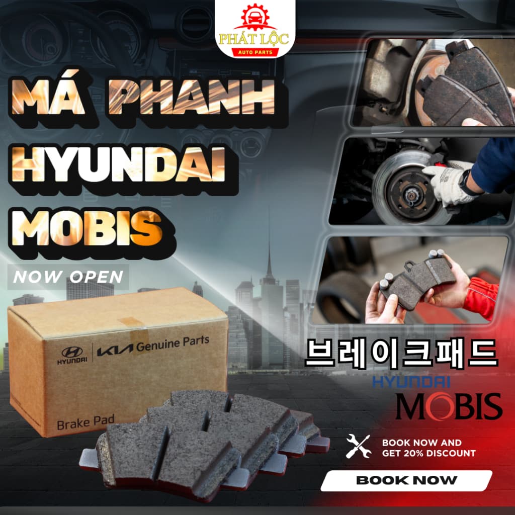 Má phanh sau Cerato 2016-2018, Accent , Tucson,K3, Rondo...( Mobis chính hãng)