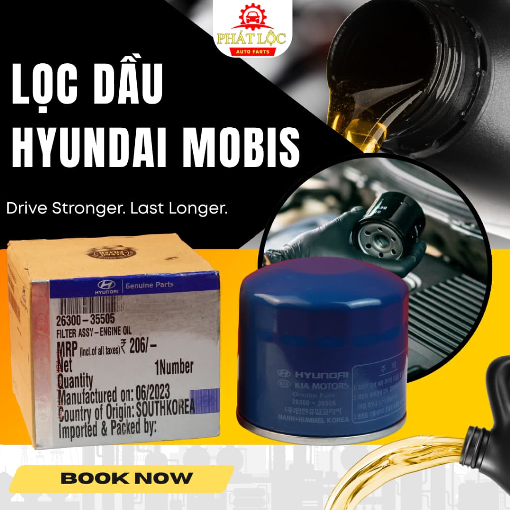 Lọc nhớt Cerato, Forte, Sonata, Avante...( Mobis chính hãng 100%)