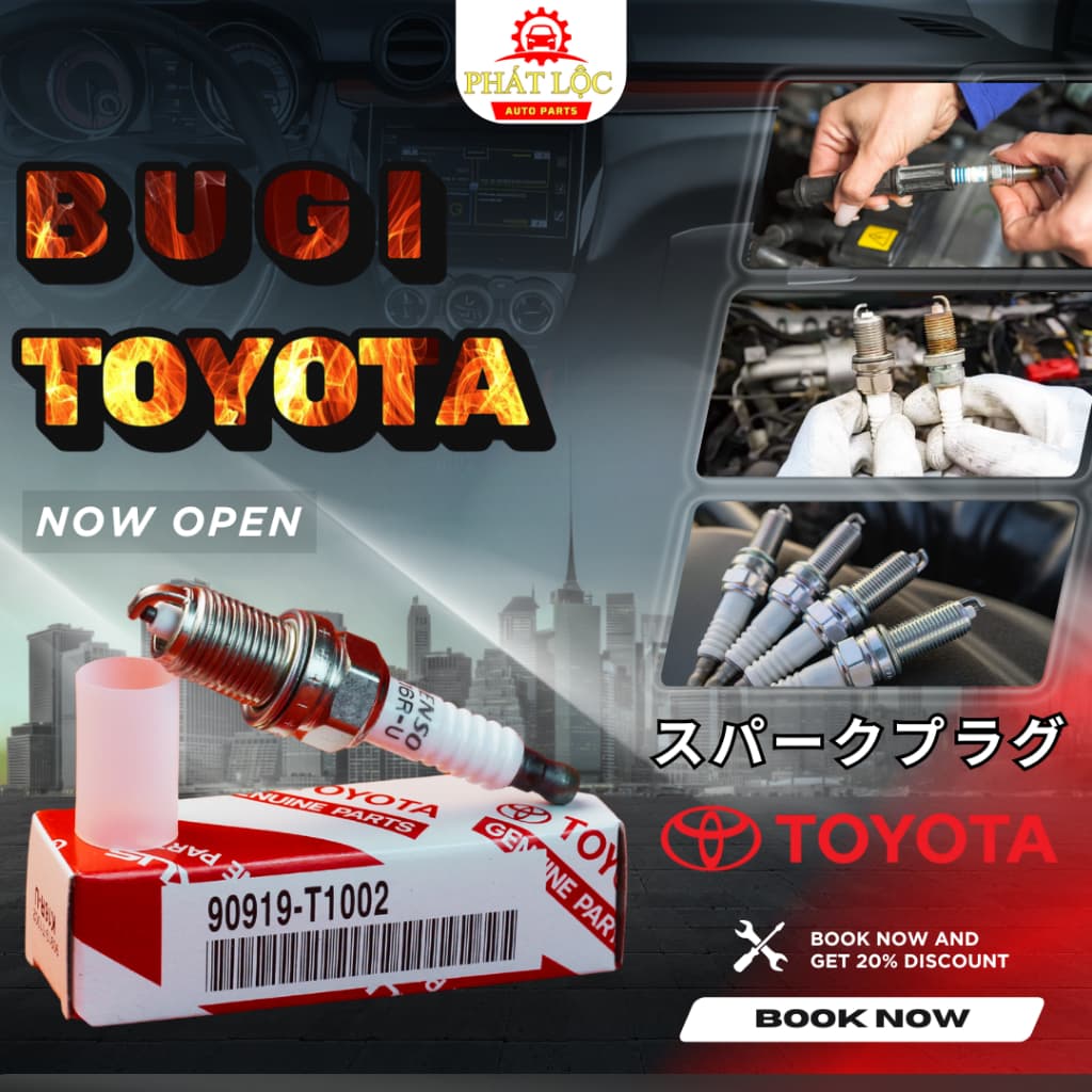 [ Giá 1 cái] Bugi xe Vios(2003-2016), Yaris ( Toyota chính hãng)