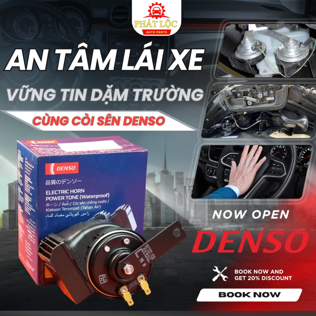 Còi sên 2 giắc Chống Nước ( Denso chính hãng)