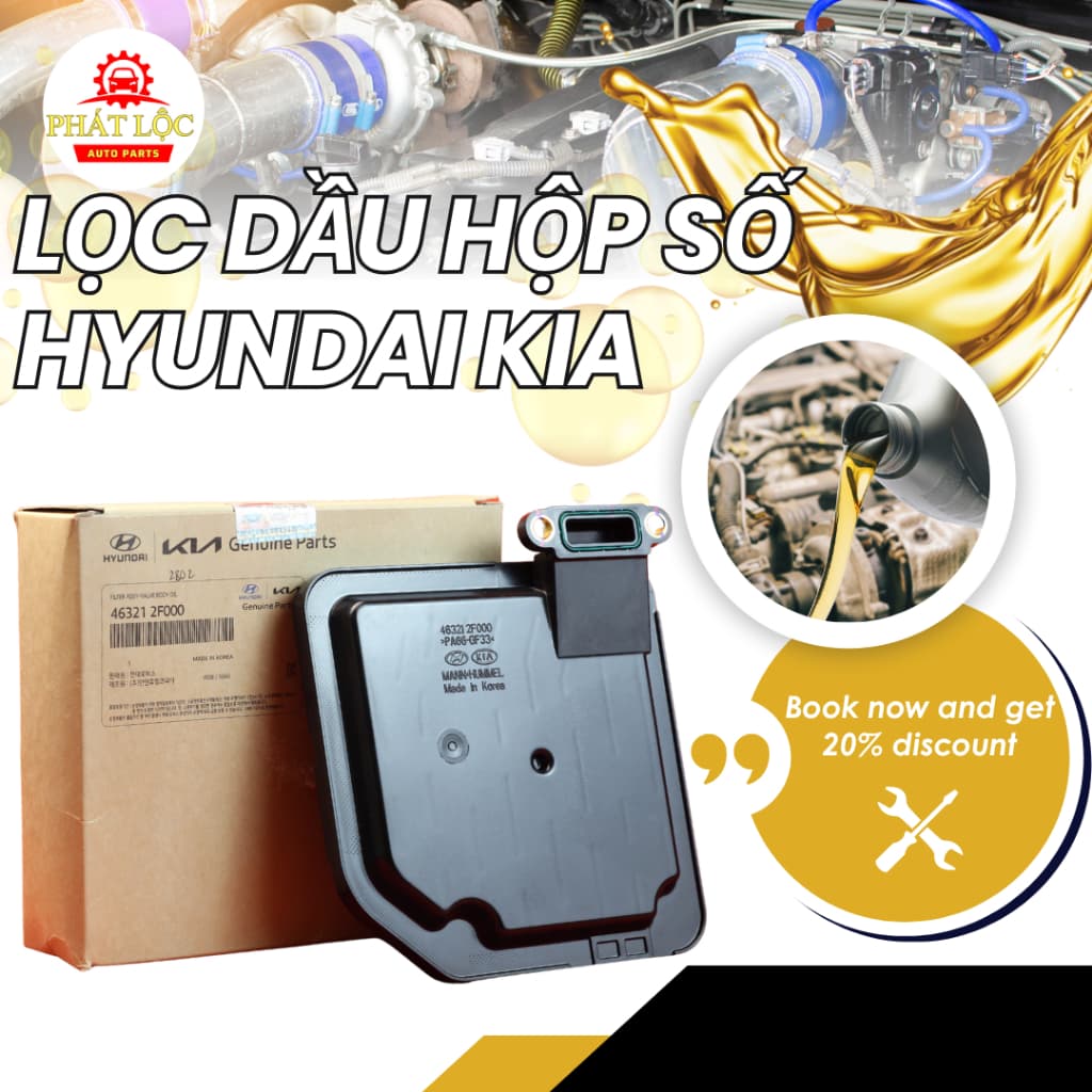 Lọc dầu hộp số tự động Accent, Tucson,Elantra, Cerato, Kona...( Mobis chính hãng)