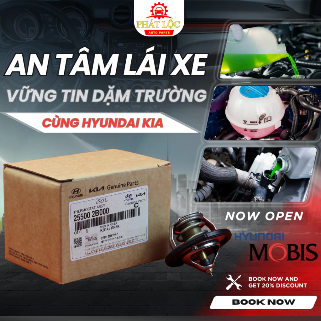Van hằng nhiệt Grand I10, Cerato,Forte, Accent, Elantra...( Mobis chính hãng)
