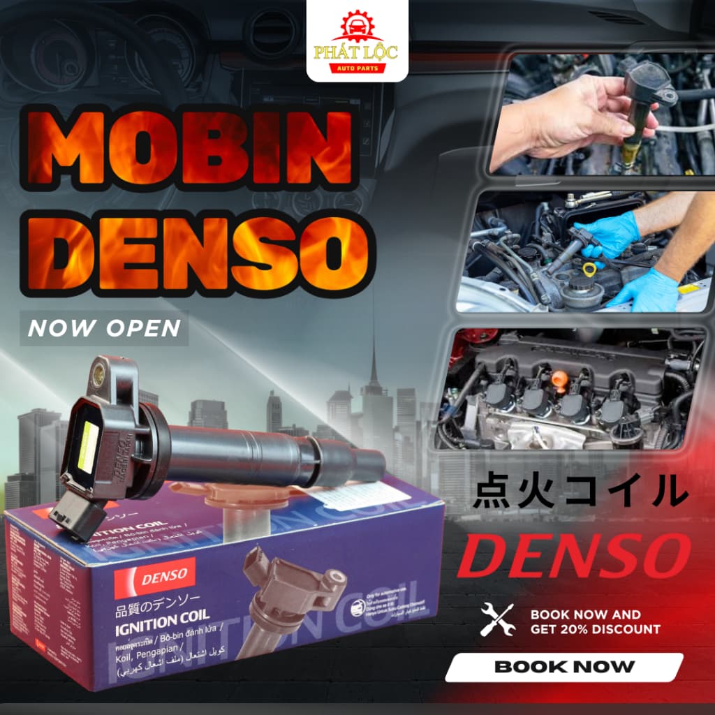 [ CHÍNH HÃNG] Mô bin, Bô bin,Mobin Denso cho xe Innova 2.0, Fortuner 2.7 (2005-2016), Camry, Hiace ,Hilux, Land cruiser