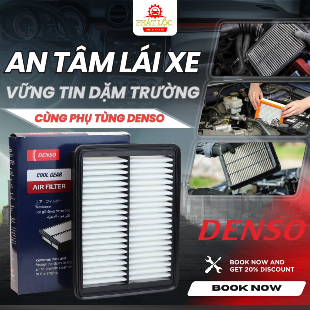 Lọc gió động cơ Denso phù hợp Mazda 2, Mazda 3, Mazda 6, Cx-5 các đời ( Denso chính hãng)