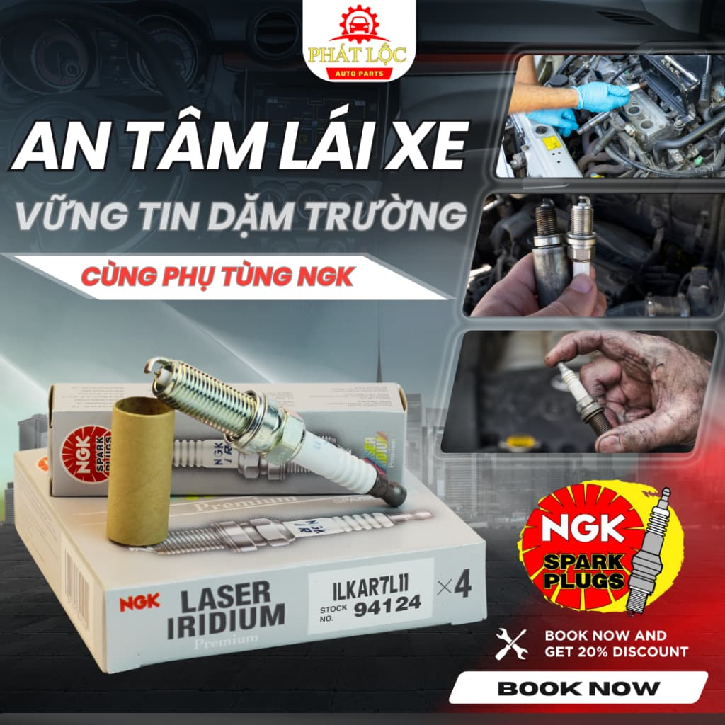 Bộ Bugi  Laser iridium 4 cái NGK phù hợp với  xe Mazda 3, Mazda 6, CX5, Mazda 2 ( NGK chính hãng)