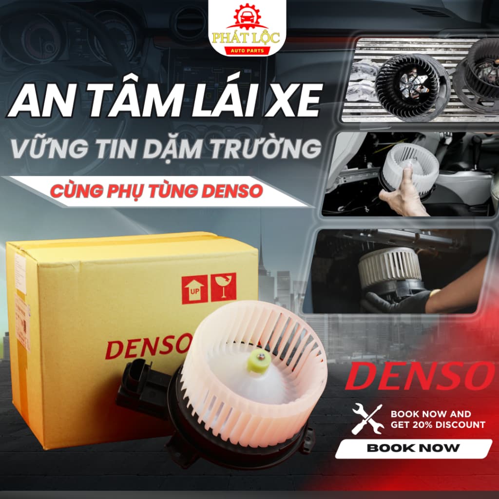Mô tơ quạt dàn lạnh  Denso phù hợp Innova, Fortuner, Hiace ( Denso chính hãng)