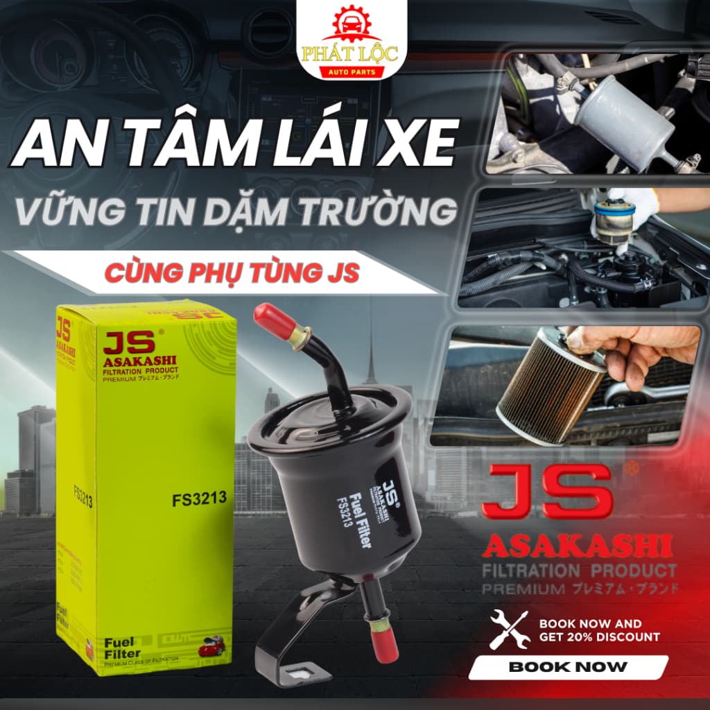 Lọc nhiên liệu Js phù hợp với Innova, Hilux, Fortuner ( JS Nhật Bản chính hãng)