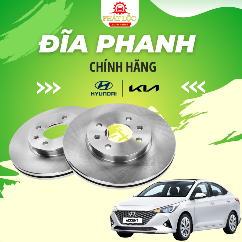 Đĩa phanh trước Accent 2018-2023 ( Hyundai chính hãng)