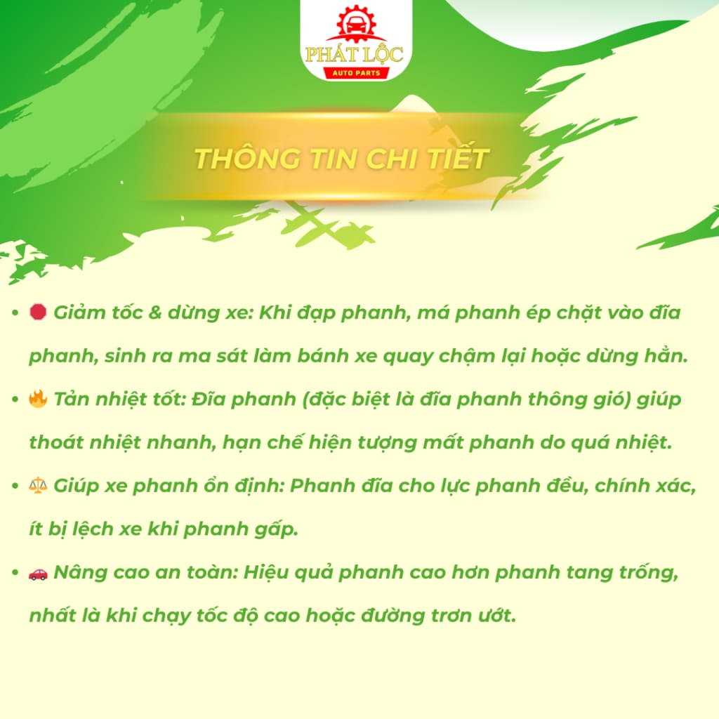 Đĩa phanh trước Accent 2018-2023 ( Hyundai chính hãng) - ảnh 4