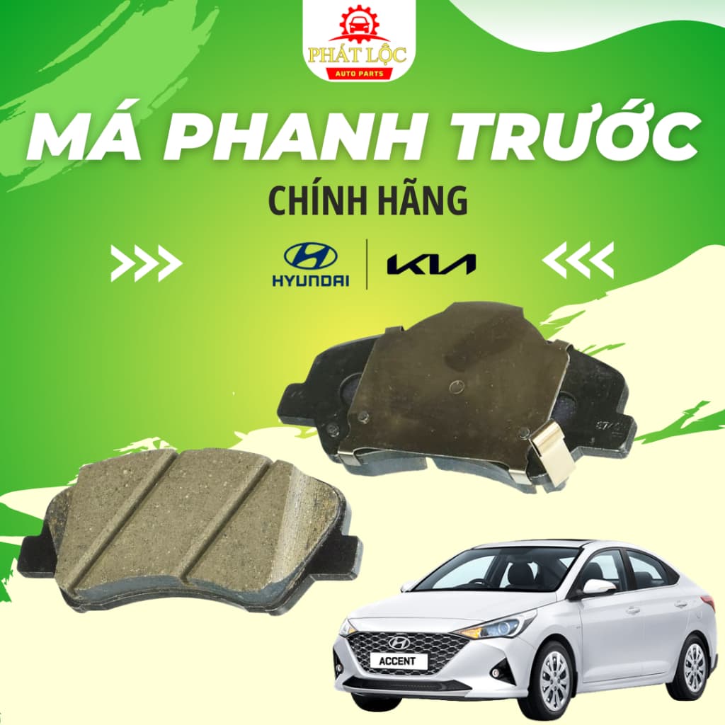 Má phanh trước Accent 2018-2023, Cerato, ...(Hyundai chính hãng)