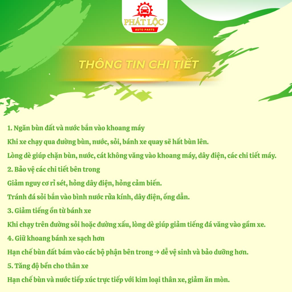 Lòng dè chắn bùn Accent 2018-2023 ( Hyundai chính hãng) - ảnh 4