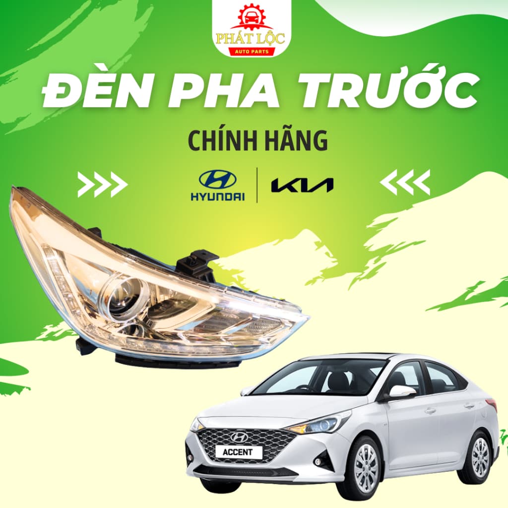 Đèn pha trước Accent 2018-2023 ( Hyundia chính hãng)