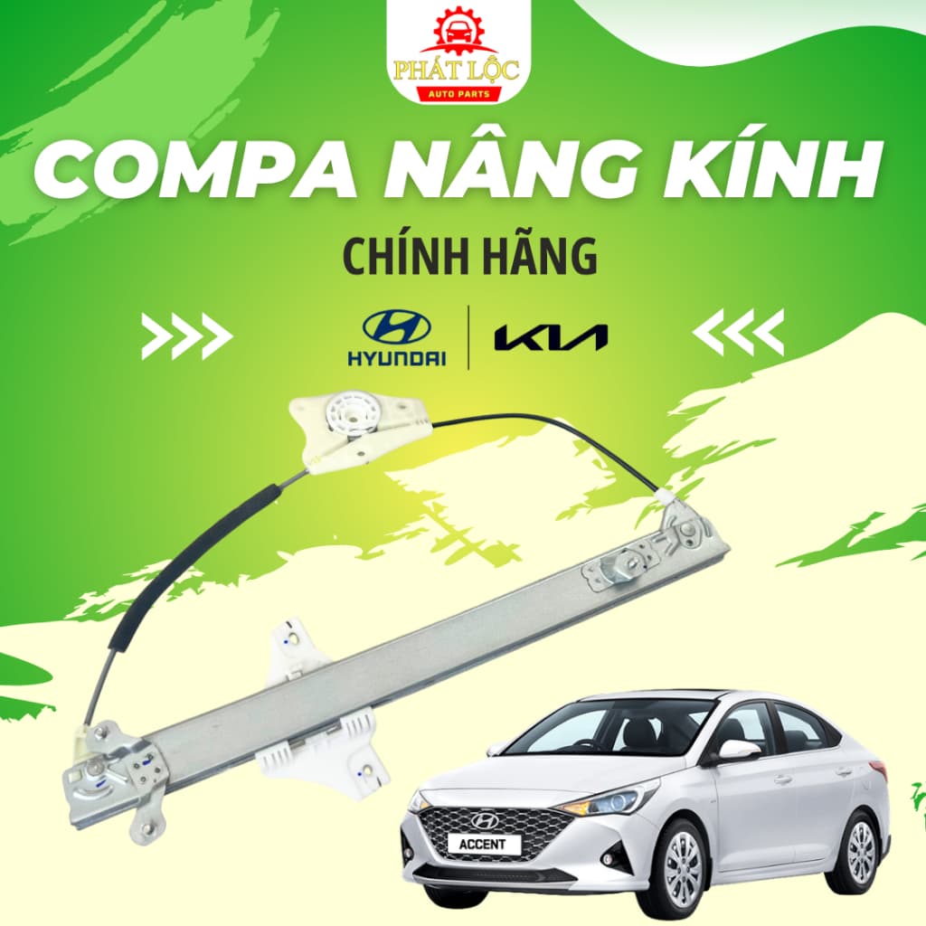 Cáp nâng kính, Compa nâng kính Accent 2018-2023 ( Hyundai chính hãng)