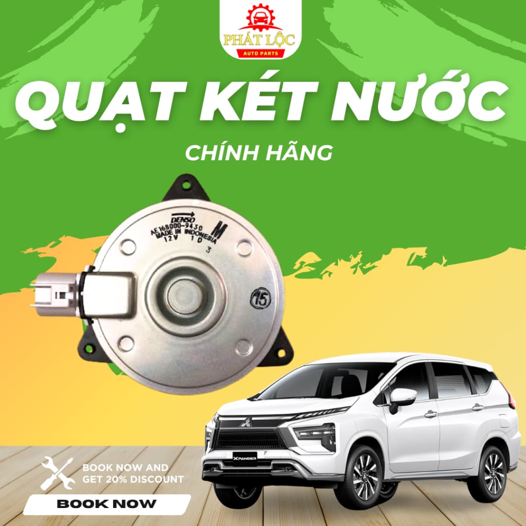 Mô tơ quạt két nước, quạt dàn nóng Xpander ( Mitsubishi chính hãng)
