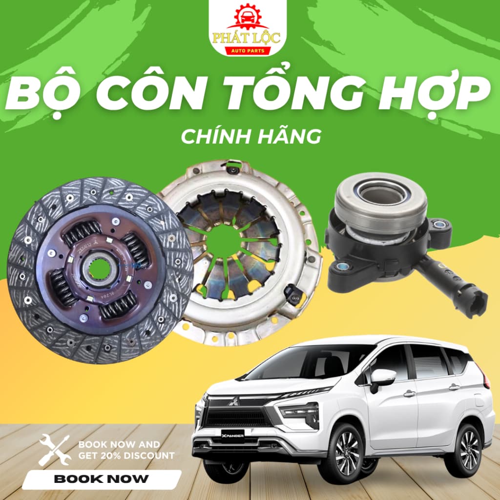 Bộ lá côn, bàn ép, bi tê Xpander ( Mitsubishi chính hãng)