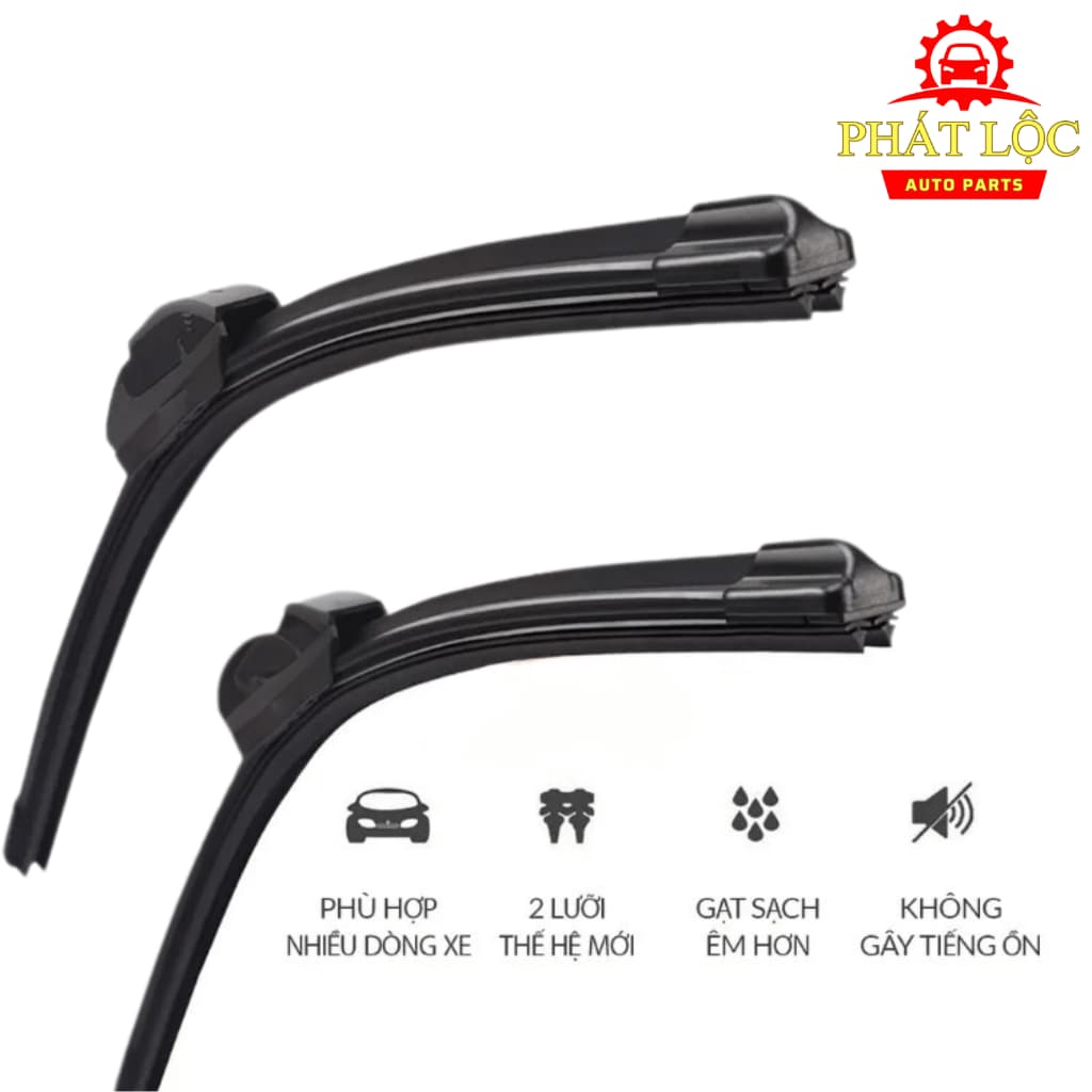 [ Giá 1 chiếc] Gạt Mưa Ô Tô Lưỡi Kép Silicon Cao Cấp  VTS K9 Gạt Sạch Kính Lái Nhanh - ảnh 3