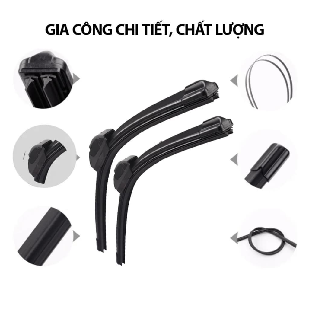 [ Giá 1 chiếc] Gạt Mưa Ô Tô Lưỡi Kép Silicon Cao Cấp  VTS K9 Gạt Sạch Kính Lái Nhanh - ảnh 5