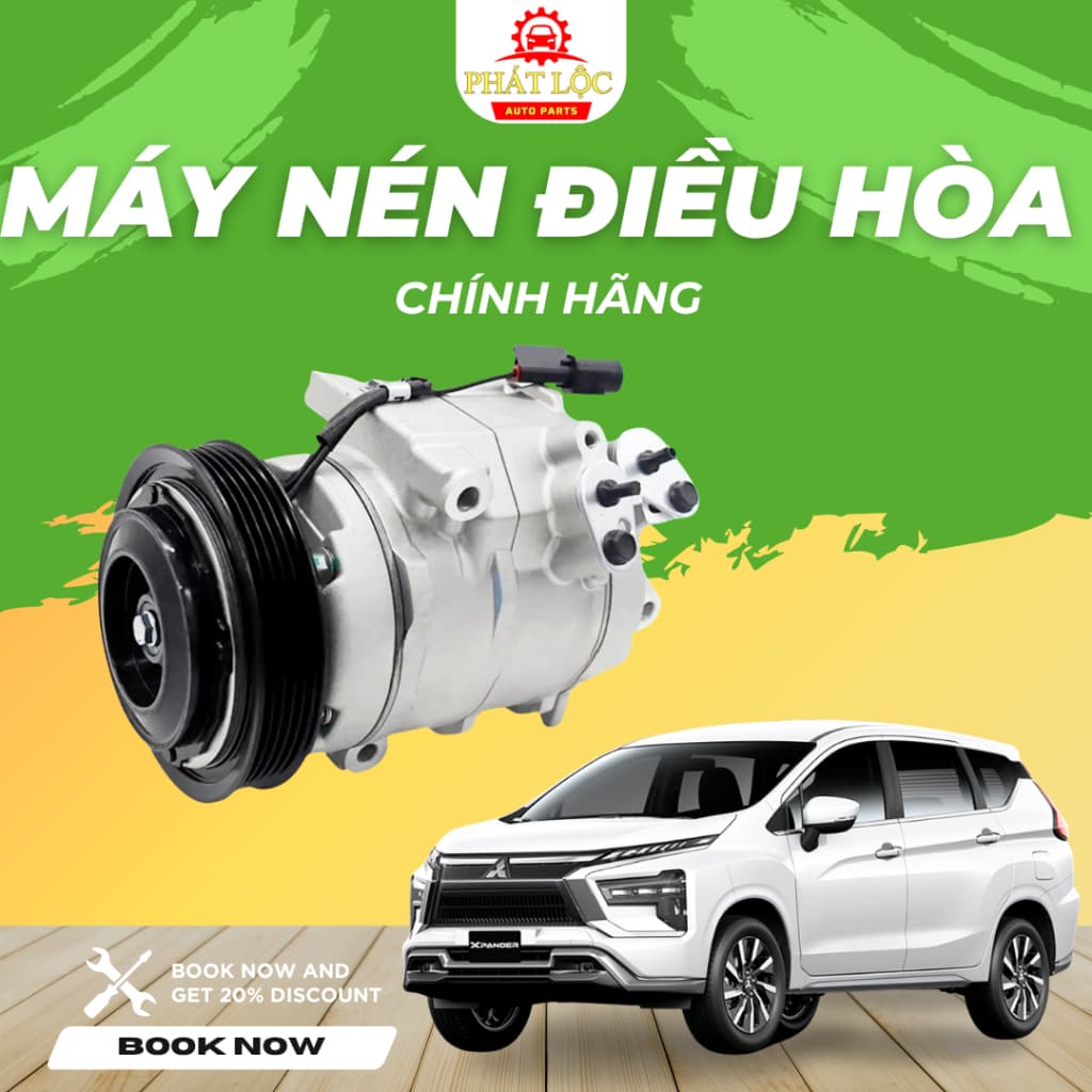 Lốc lạnh, lốc điều hòa, máy nén điều hòa Xpander ( Mitsubishi chính hãng)