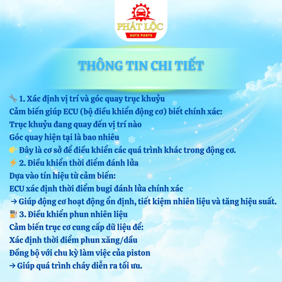 Cảm biến vị trí trục cơ Vios 2014-2024 ( Toyota chính hãng) - ảnh 4
