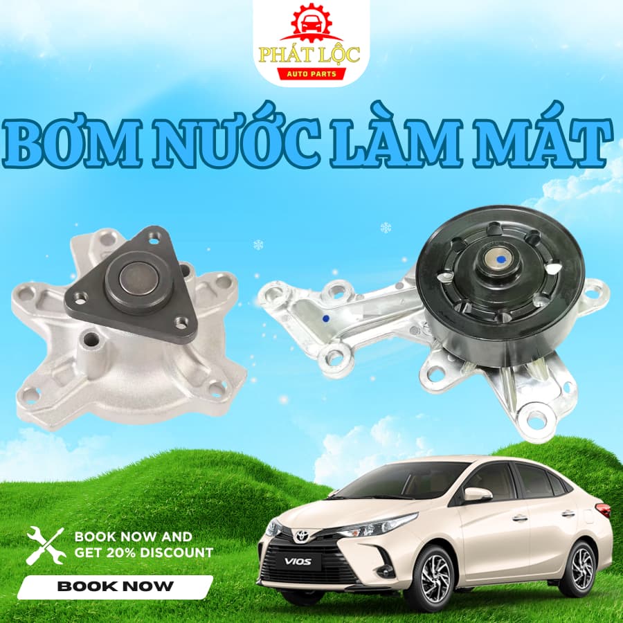 Bơm nước làm mát Vios ( Toyota chính hãng)