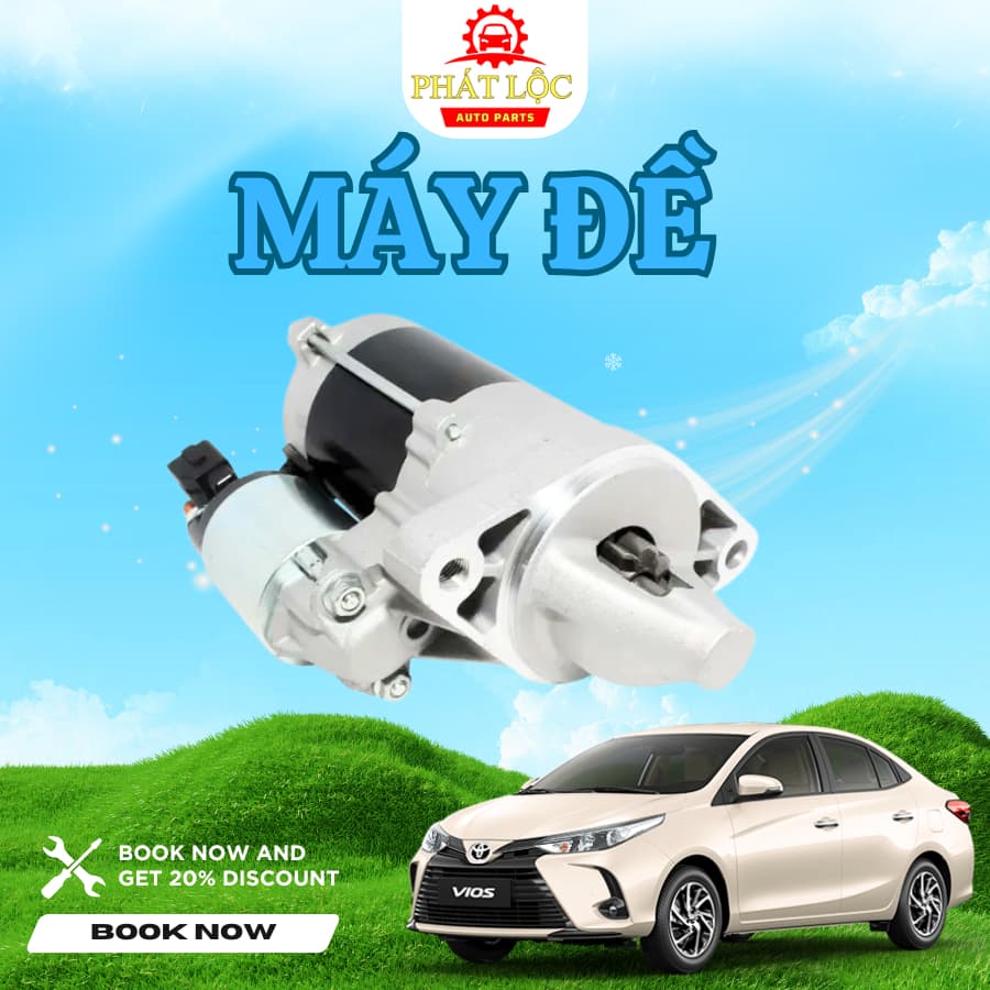 Củ đề, máy đề Vios 2014-2024 ( Toyota chính hãng)