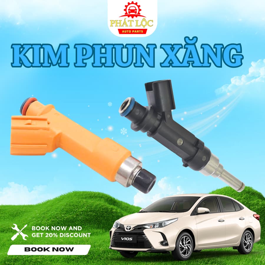 Kim phun xăng Vios 2014-2024 ( Toyota chính hãng)