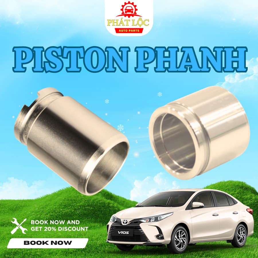 Piston phanh Vios 2014-2024 ( Toyota chính hãng)