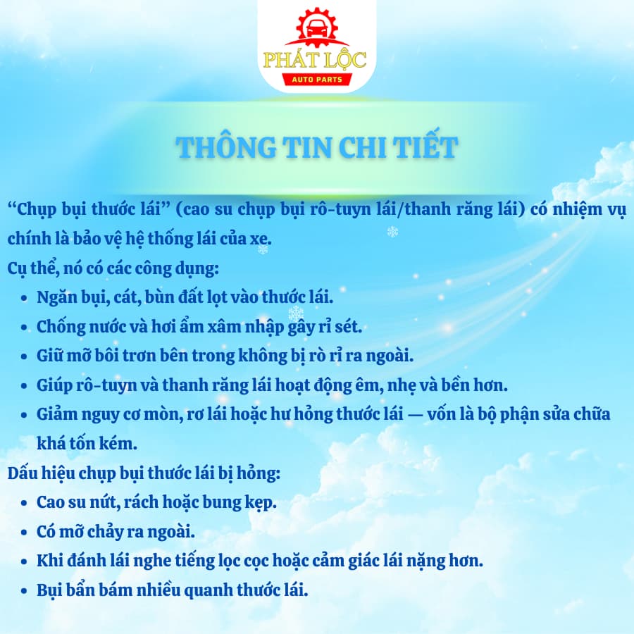 Cao su chụp bụi thước lái Vios 2014-2024 ( Thương hiệu OEM) - ảnh 4