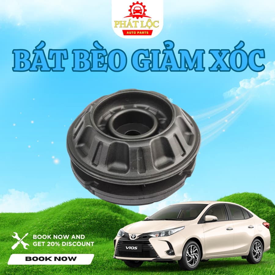 Bát bèo giảm xóc trước Vios 2014-2024 ( Toyota chính hãng)